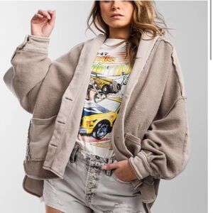 Free People Jordan slouchy jacket magic mushroom medium